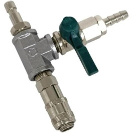 Lisle 69920 Smoke Adapter for Turbo Tester, Steel, T Adapter With 1/4 Inch NPT Female and Male Fittings, Four Stepped Insert Pairs