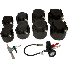 Lisle 69930 HD Turbo Air System Test Kit With Smoke Adapter, 10 Piece