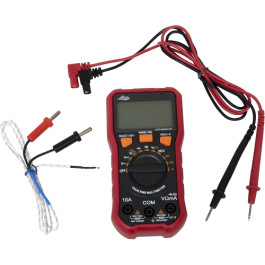 Lisle 82600 Digital Multimeter CAT III, Measures Up to 600 V AC/DC and 10 A, Rubberized Case, LED Flashlight