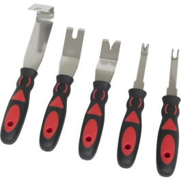 Lisle 83700 Trim Removal Set, 5 Piece, U Notch And V Notch Ends, Stainless Steel Shafts