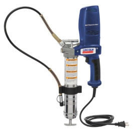 Lincoln AC2440 PowerLuber Corded Electric Grease Gun, 120 Volt, 2 Speed Transmission, Variable Speed Trigger, 7000 psi, 30 Inch Flex Hose, Bulk Fill or 14.5 oz Cartridge