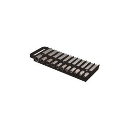 Lisle 40990 Large Magnetic 1/2" Socket Tray, Black