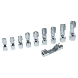 Lisle 12030 Flare Nut Socket Set, 10 Pieces, 3/8 Inch Drive