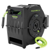 Flexzilla L8305FZ Closed Face Air Hose Reel, MNPT, 50 ft L, 300 psi Working, Plastic, 3/8 in ID, Air Hose, Black