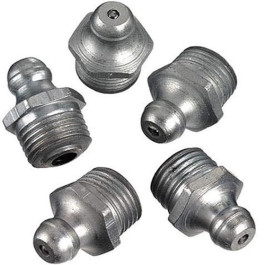 Lincoln Industrial 5191 Straight Grease Fitting, 1/4"-28 Thread, 10-Pack