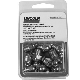 Lincoln Industrial 5290 Angle Fitting for Model 5200 Grease Gun, 1/8 in. NPT, 45-Degree, 10-Pack