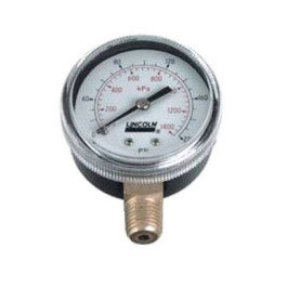 Lincoln Industrial 66100 Air Pressure Gauge, 0-200 PSI, 2" Dial, 1/4" NPT Bottom Mount