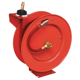 Lincoln Industrial 83754 Hose Reel for Air/Water, 1/2" x 50', 300 PSI, Retractable