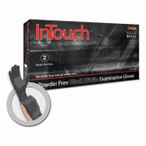Atlantic Safety Products InTouch B311-L Powder Free Black Nitrile Examination Gloves Large, 100-Pack