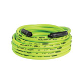 Flexzilla HFZ3850YW2 Lightweight Polymer 3/8" Air Hose, 50 ft., 1/4 in. MNPT Fittings, ZillaGreen