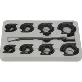 Milton LT1900XL SAE Shockit Crows Foot Socket Set, Hydraulic Fitting Removal, 16 Piece Kit