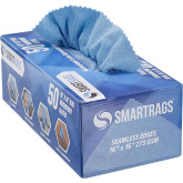 SmartRags Microfiber Cloths, GSM 275, Blue, 16” x 16”, 50pcs