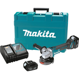 Makita XAG03M 18V LXT Brushless 4-1/2" Grinder Kit, Cordless, with 2 Batteries and Charger