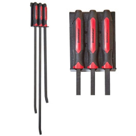 Mayhew 14068 Dominator Pro Long and Heavy Duty Curved Pry Bar Set with Rack