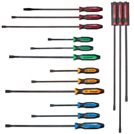 Mayhew 81448 Dominator Pro Pry Bar Set Bundle, Straight and Curved Pry Bar
