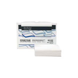 MDI 93102 PRISTINE Critical Cleaning Wipes, White, 12"x17", Quarterfold, 25