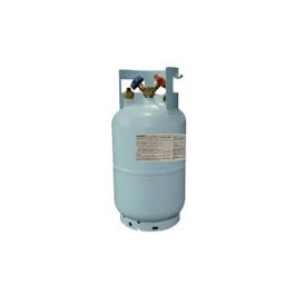 Mastercool 64010 DOT-Approved Recovery Cylinder, 30 lb Capacity, 1/2 Inch ACME (R134a) Fitting, Y-Valve, Without Float Switch