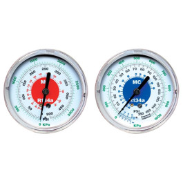 Mastercool 86500 R134a High Side Gauge, 3-1/8" Diameter, Anti-Flutter Design