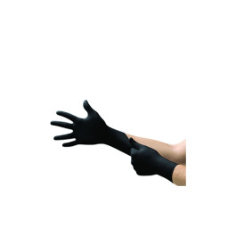 MICROFLEX 93-732L MidKnight Touch Nitrile Exam Gloves, Large, Black, Powder