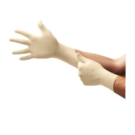 Microflex DGP350L Diamond Grip Plus Latex Examination Gloves, Natural, Larg
