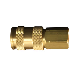 Milton 766 High Flow V-Style Air Coupler, 3/8 Inch FNPT, Brass
