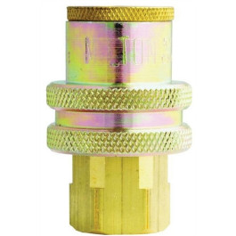 Milton 787 T Style Sleeve Ring Body Coupler, 1/4" FNPT Female, 1/4" Basic Flow, 40 SCFM, Brass