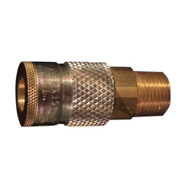 Milton 789 T-Style Coupler Body, 1/4" Basic Flow, 3/8" MNPT, Brass