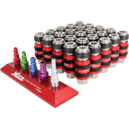Milton 1750BK-DSPKIT Universal Safety Exhaust Coupler Display Pack, 1/4" Fe