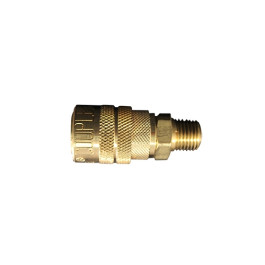 Milton S-716 M-Style Male Air Coupler, 1/4" MNPT, Brass, 300 psi, 40 SCFM