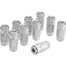 Milton S-790 L-Style Female Air Coupler, 1/4" FNPT, Steel, 300 psi, 32 SCFM