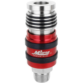 Milton S-1774 2 In One Universal Safety Exhaust Coupler, 1/2" MNPT x 1/2" Body Flow, G-Style 0.125 and 0.375 Interchange