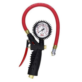 Milton S-575A Pro Analog Pistol Grip Inflator Gauge, 15" Hose, Ball Foot Chuck, Up to 160 PSI, 5-Pack