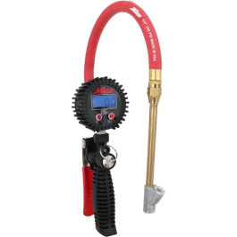 Milton S-577D Pro Digital Pistol Grip Tire Inflator Gauge, Straight Foot Dual Chuck, 15" Hose, 255 PSI