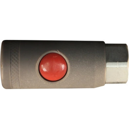 Milton S-99705 M-Style Safety Air Coupler, 1/4" FNPT, Red