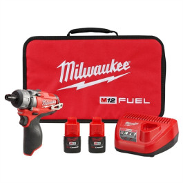 Milwaukee 2402-22 M12 FUEL 1/4" Hex 2-Speed Screwdriver Kit, 12 V, 325 in-l