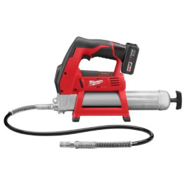 Milwaukee 2446-21XC M12 Cordless Lithium-Ion Grease Gun Kit, 8,000 PSI Max, 36 Inch Flex Hose, XC Battery and Charger