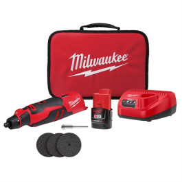Milwaukee 2525-21 M12 12V Lithium-Ion Cordless Brushless Rotary Tool with 2