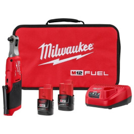 Milwaukee 2567-22 M12 Fuel High Speed Ratchet Kit, 3/8 inch, 12V, Two CP2.0 Batteries