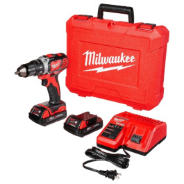 Milwaukee 2606-22CT M18 Compact Drill/Driver Kit, 1/2 inch, 18V, Two CP1.5 Batteries