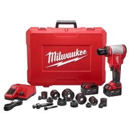 Milwaukee 2676-22 M18 FORCE LOGIC 10 Ton Knockout Tool Kit, 1/2" to 2", Two