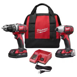 Milwaukee 2691-22 M18 Combo Kit, 2-Tool, Compact Drill Driver & Impact Driver