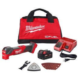 Milwaukee 2836-21 M18 Fuel Oscillating Multi-Tool Kit, Battery Charger and Accessories