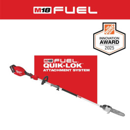 Milwaukee 3016-21PS M18 FUEL Pole Saw with QUIK-LOK Kit, 10" Bar, 3 ft Exte