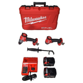 Milwaukee 3697-22 2 M18 Fuel Tool Combo Kit, Hammer Drill and Impact Driver, 2 Batteries
