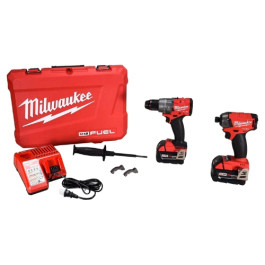 Milwaukee 3699-22 M18 Fuel 2-Tool Combo Kit, Drill and Hydraulic Driver, 2 Batteries