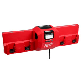 Milwaukee 48-59-1804 M18 and M12 Gangbox Rapid Charger, 4 Bay, 450 Lumen Fl