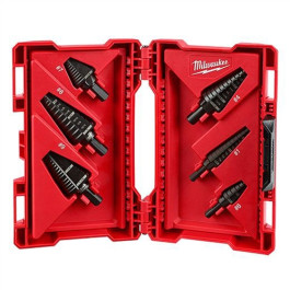 Milwaukee 48-89-9224 Step Drill Bit Set, Black Oxide, 6 Piece Set with Carr