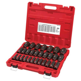 Milwaukee 49-66-7015 Impact Socket Set, 1/2 inch, 29 Piece, 6 Point
