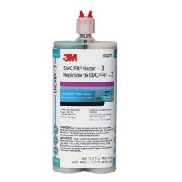3M 08271 SMC Fiberglass Repair Adhesive, 400 ml Cartridge, Two Part Urethan