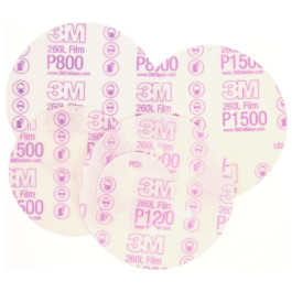 3M 00968 Hookit Finishing Film Abrasive Disc 260L, 6 in, P1200, 100 Discs per Box